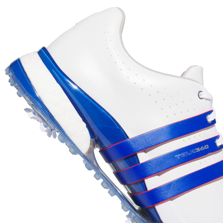 Adidas Tour 360 Herren Golfschuhe 2026, Weiß / Blau - Golflaedchen.de