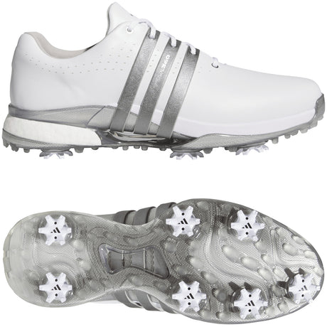 Adidas Tour 360 Herren Golfschuhe 2026, Weiß / Silbergrau - Golflaedchen.de
