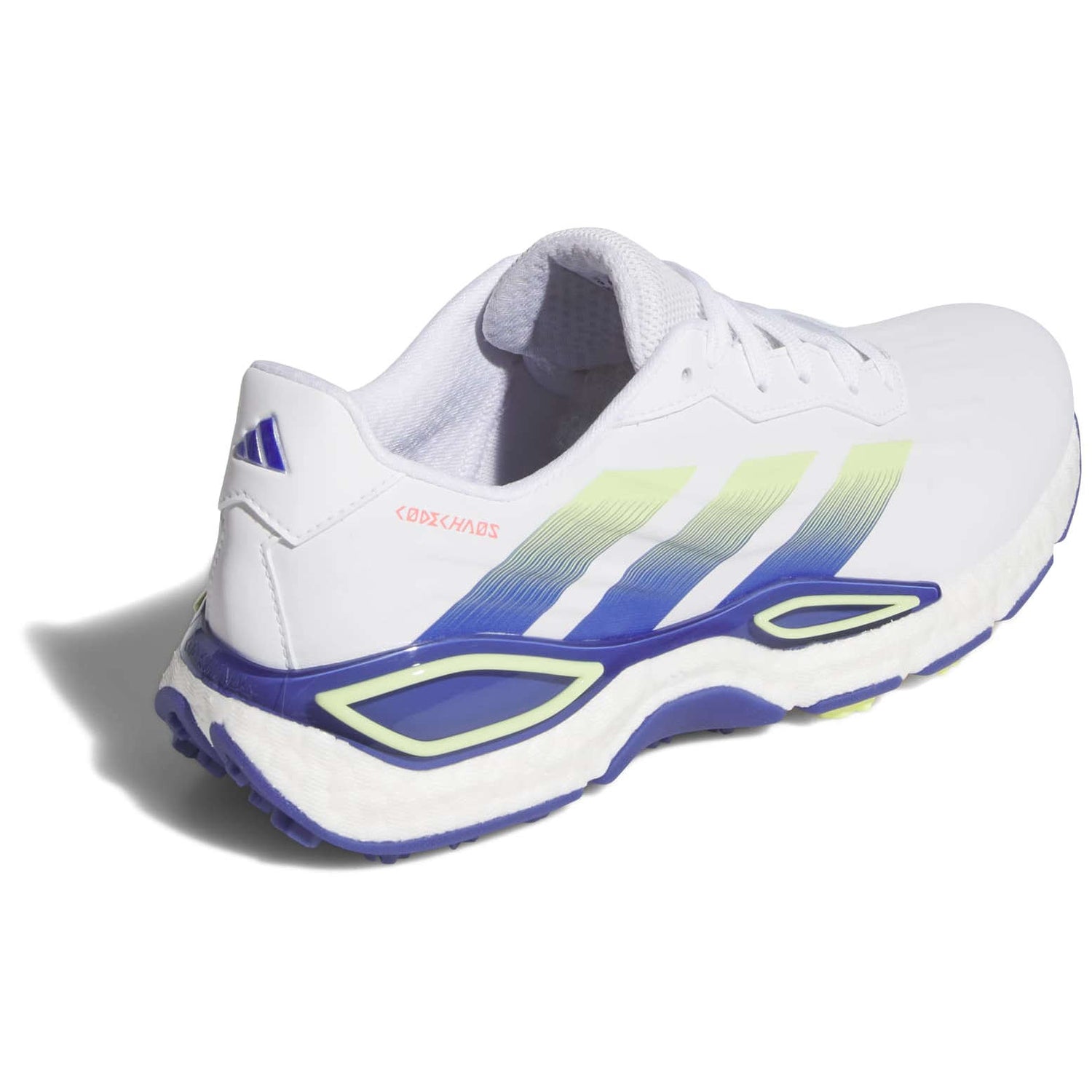 Adidas 2027 CodeChaos Herren Golfschuhe, Weiß / Gelb / Blau - Golflaedchen.de