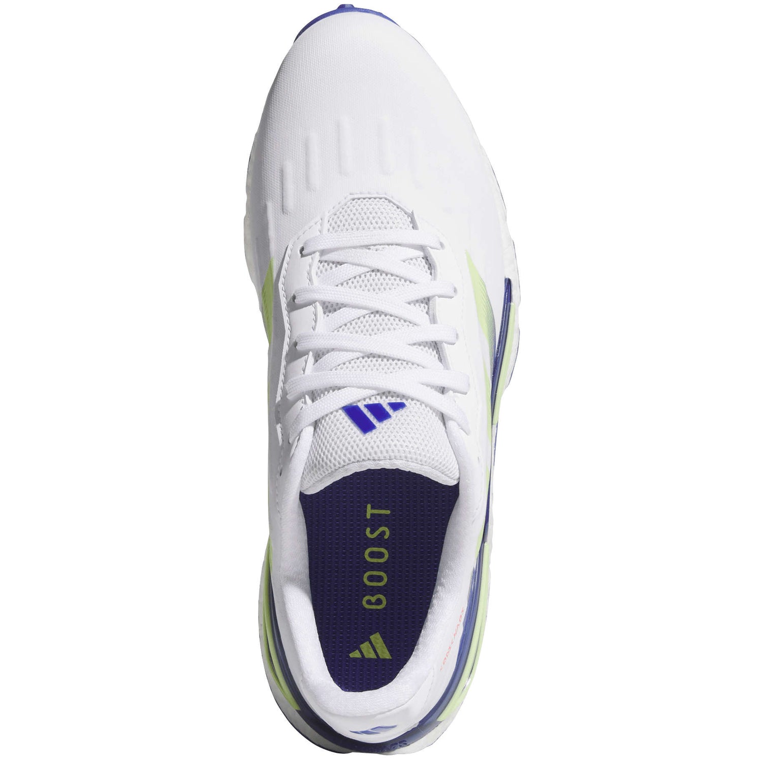 Adidas 2027 CodeChaos Herren Golfschuhe, Weiß / Gelb / Blau - Golflaedchen.de