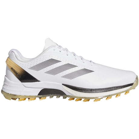 Adidas Adizero ZG Herren Golfschuhe, Weiß / Schwarz / Gold - Golflaedchen.de