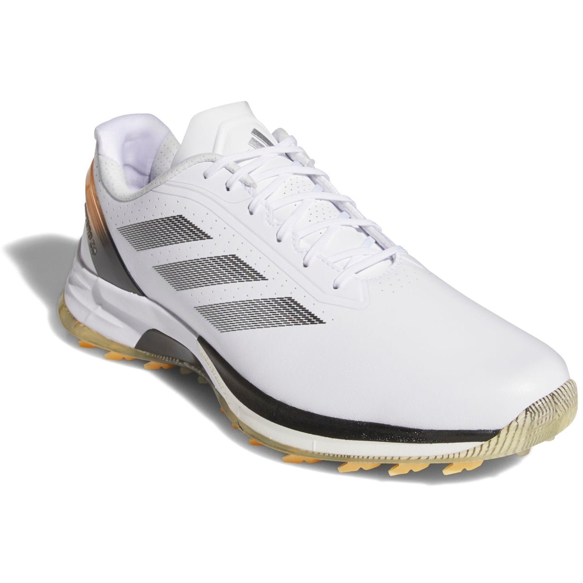 Adidas Adizero ZG Herren Golfschuhe, Weiß / Schwarz / Gold - Golflaedchen.de