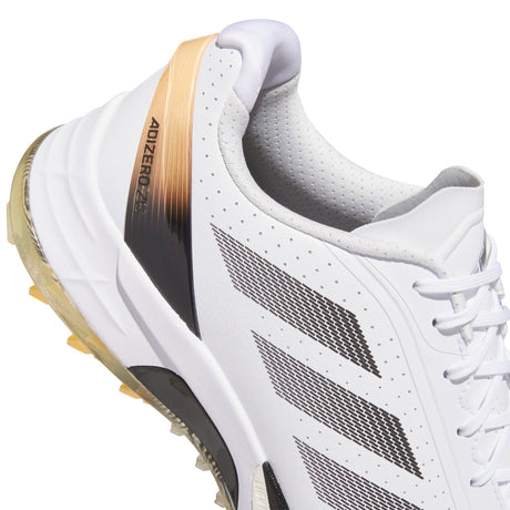 Adidas Adizero ZG Herren Golfschuhe, Weiß / Schwarz / Gold - Golflaedchen.de