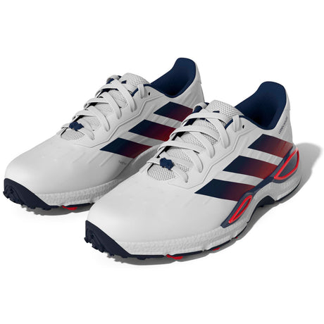 Adidas 2027 CodeChaos Herren Golfschuhe, Weiß / Blau / Rot - Golflaedchen.de