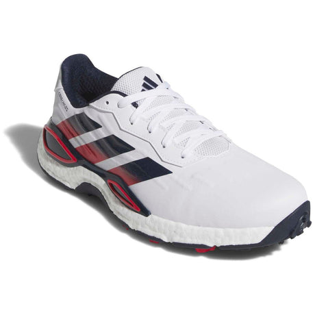 Adidas 2027 CodeChaos Herren Golfschuhe, Weiß / Blau / Rot - Golflaedchen.de