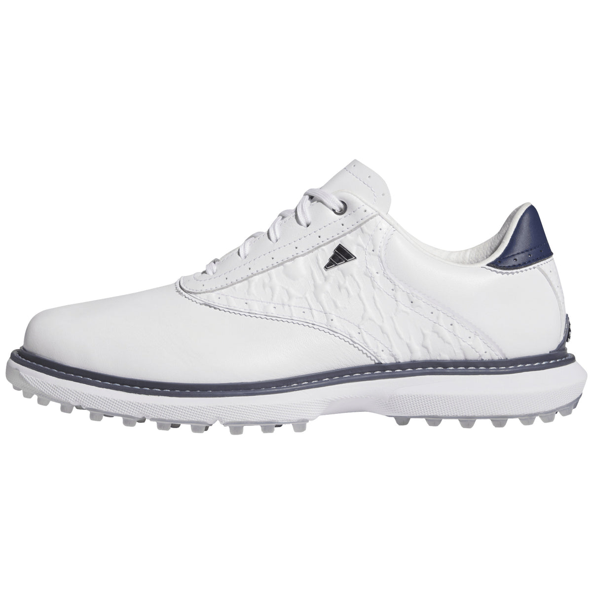 Adidas MC70 SL Spikeless Herren Golfschuhe, Weiß / Navy - Golflaedchen.de