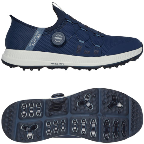 Skechers Elite 5 Twist Slip In Herren Golfschuhe, Navy - Golflaedchen.de
