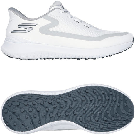 Skechers 2026 Flight Herren Golfschuhe, Weiß / Silbergrau - Golflaedchen.de