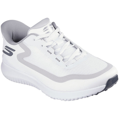 Skechers 2026 Flight Herren Golfschuhe, Weiß / Silbergrau - Golflaedchen.de