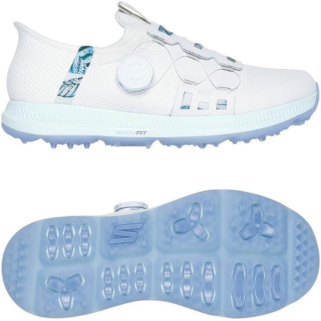 Skechers Elite 5 Twist Slip Damen Golfschuhe, Weiß / Mehrfarbig - Golflaedchen.de