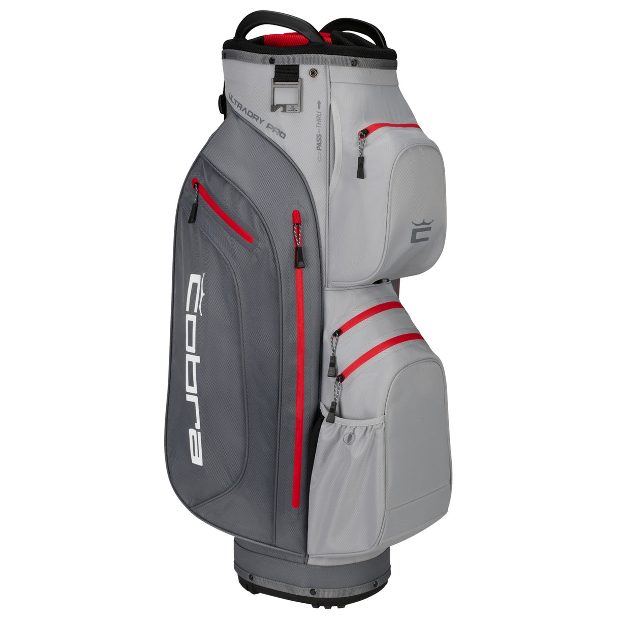 Cobra Ultradry Pro Waterproof Cartbag, Grau / Rot - Golflaedchen.de