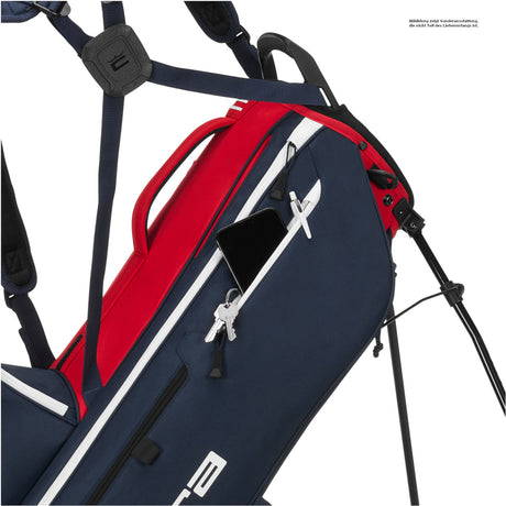 Cobra Ultralight Pro Standbag, Navy / Rot / Weiß - Golflaedchen.de