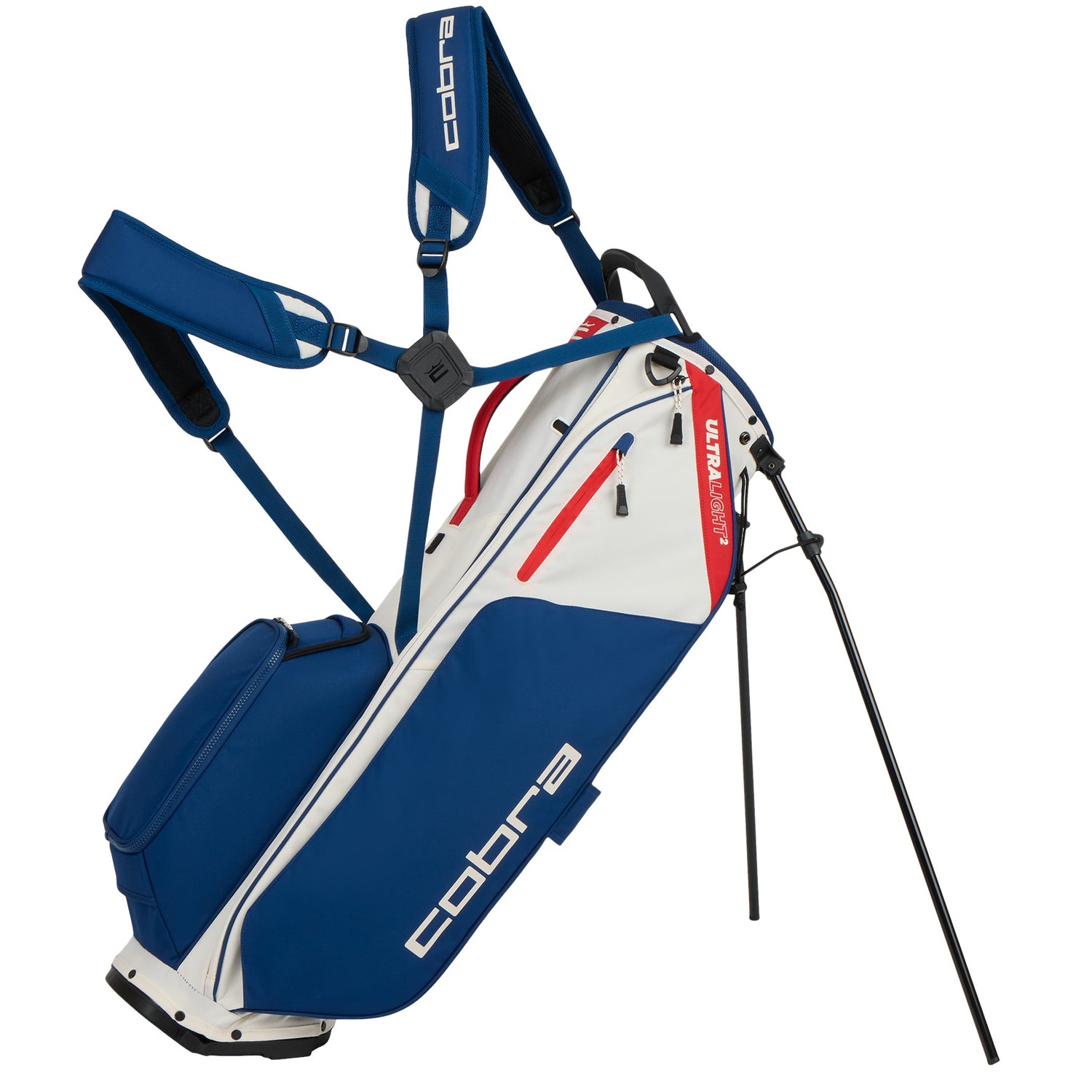 Cobra 2026 Ultralight 2 Standbag, Blau / Offwhite / Rot - Golflaedchen.de