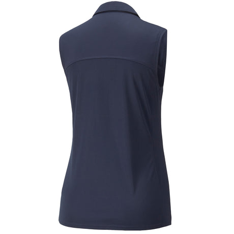 Puma Golf Gamer Damen Kurzarm Polo, Navy - Golflaedchen.de
