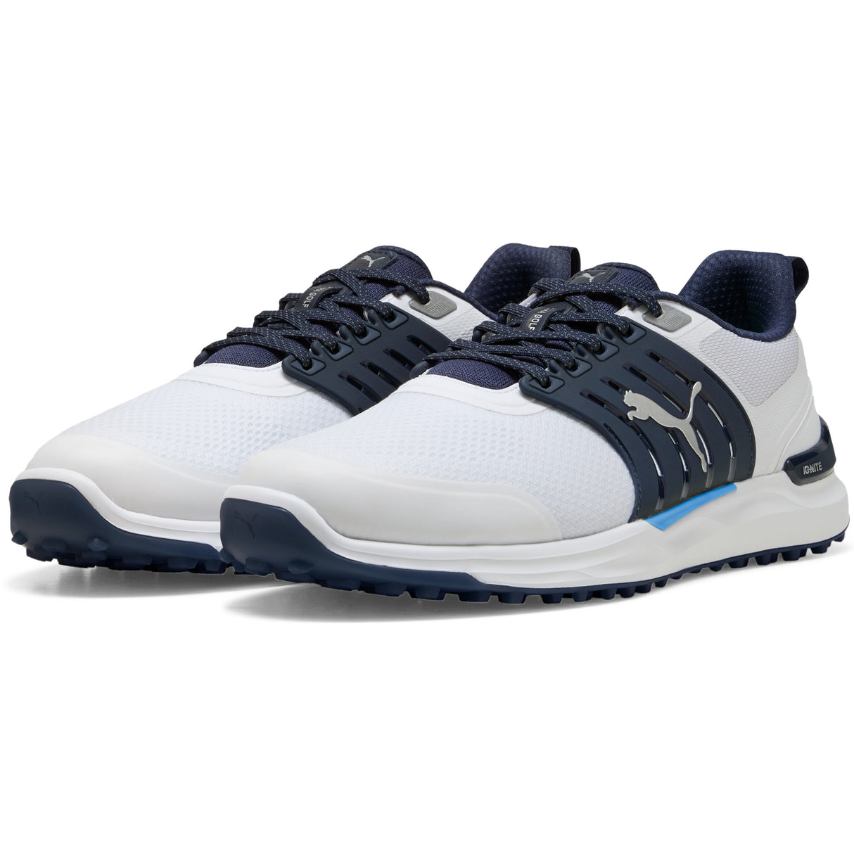 Puma IGNITE Elevate 2 Herren Golfschuhe, Weiß / Navy - Golflaedchen.de