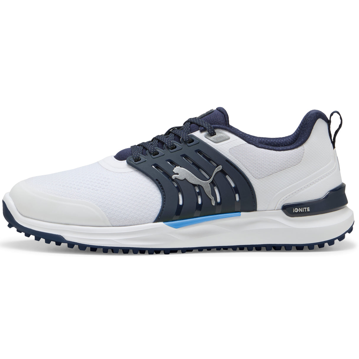 Puma IGNITE Elevate 2 Herren Golfschuhe, Weiß / Navy - Golflaedchen.de