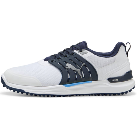 Puma IGNITE Elevate 2 Herren Golfschuhe, Weiß / Navy - Golflaedchen.de
