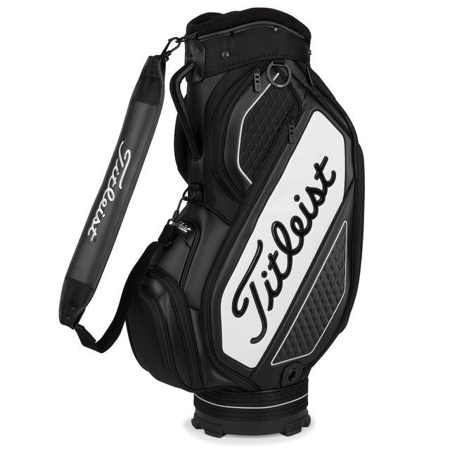 Titleist 2026 Midsize Staff Cartbag, Schwarz / Weiß - Golflaedchen.de