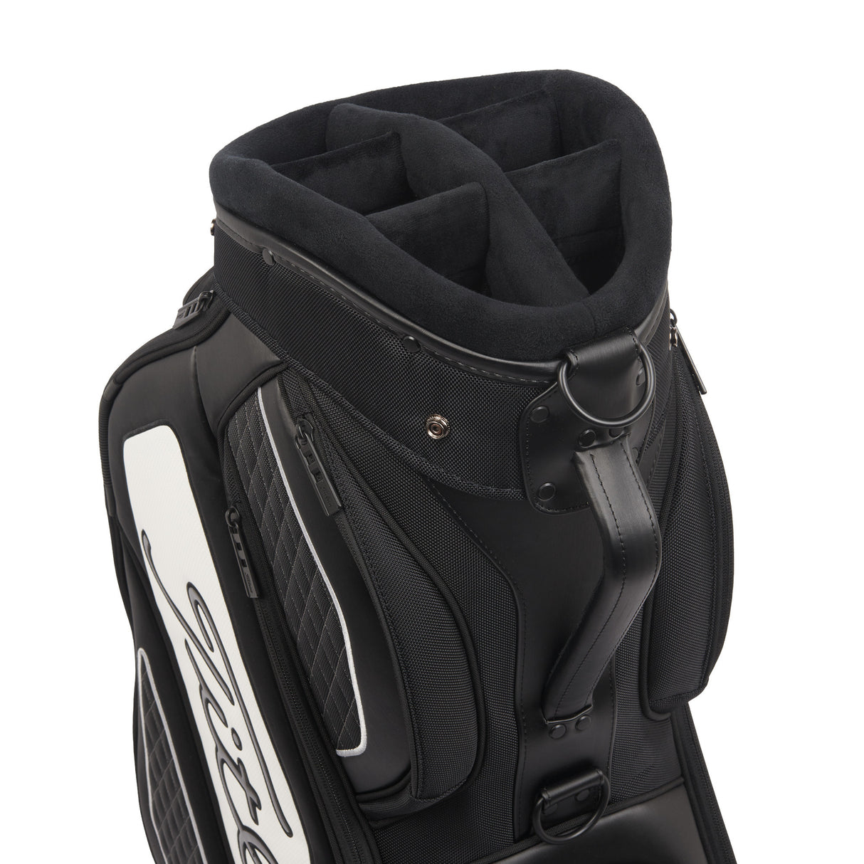 Titleist 2026 Midsize Staff Cartbag, Schwarz / Weiß - Golflaedchen.de