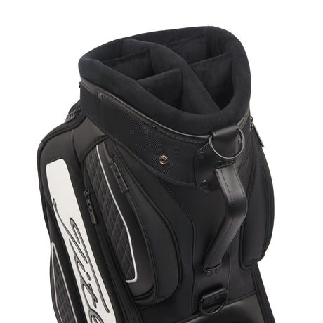 Titleist 2026 Midsize Staff Cartbag, Schwarz / Weiß - Golflaedchen.de