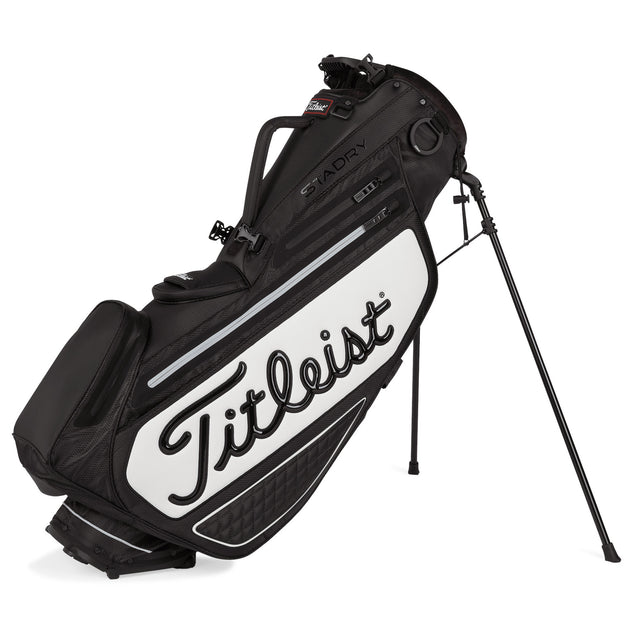 Titleist 2026 Premium Tour Staff StaDry Waterproof Standbag, Weiß / Schwarz - Golflaedchen.de