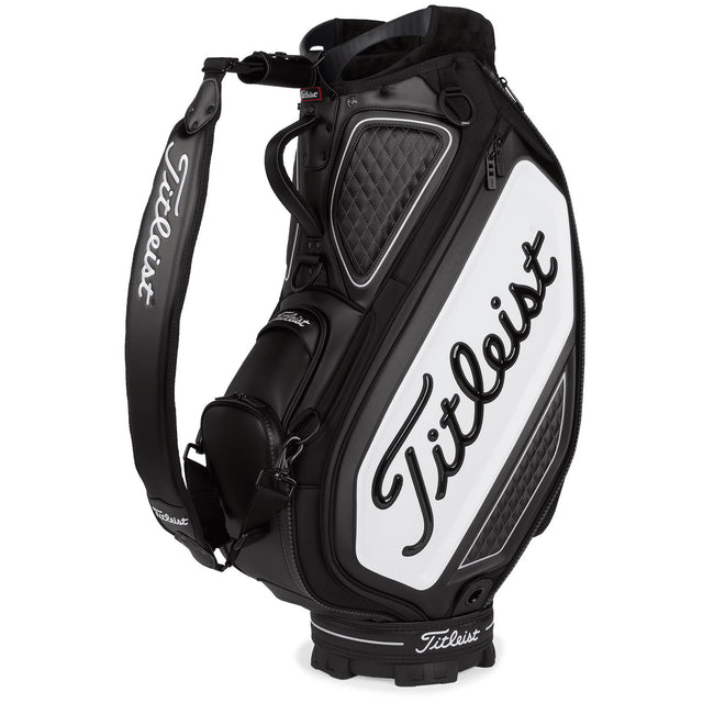 Titleist 2026 Tour Staff Cartbag, Schwarz / Weiß - Golflaedchen.de