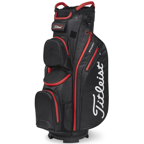 Titleist 2026 Cart 14 StaDry Waterproof Cartbag, Schwarz / Rot - Golflaedchen.de