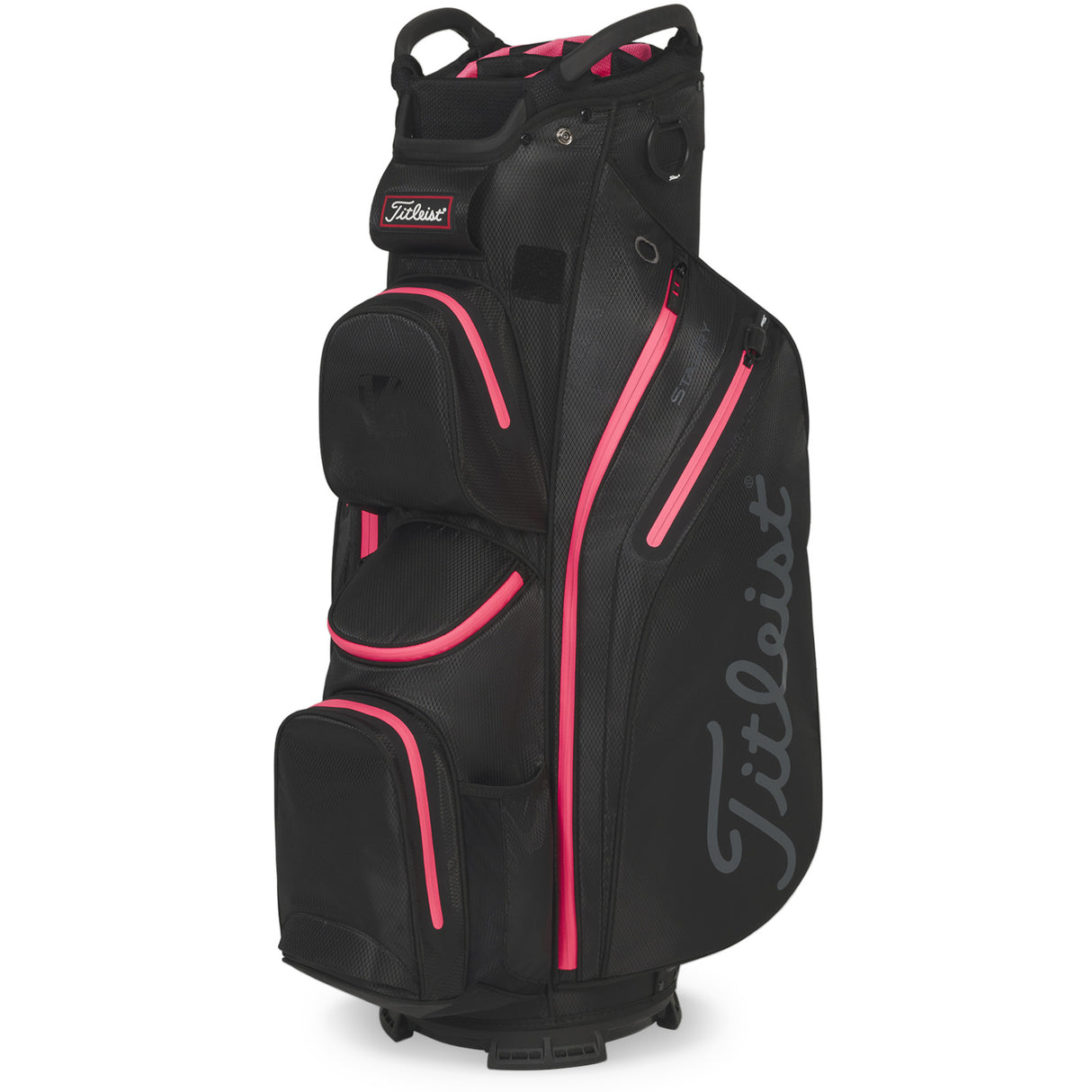 Titleist 2026 Cart 14 StaDry Waterproof Damen Cartbag, Black / Candy / Pink - Golflaedchen.de