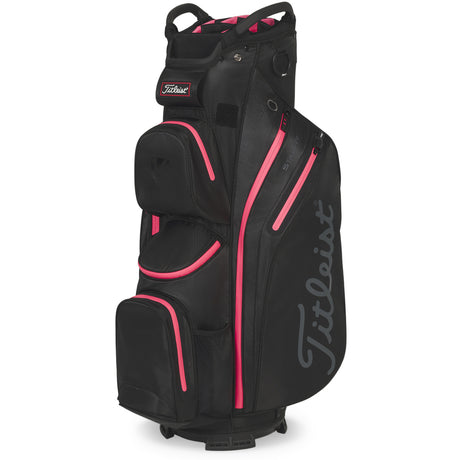 Titleist 2026 Cart 14 StaDry Waterproof Damen Cartbag, Black / Candy / Pink - Golflaedchen.de