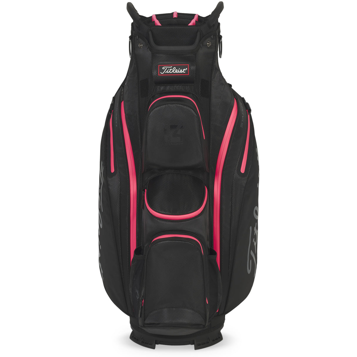 Titleist 2026 Cart 14 StaDry Waterproof Damen Cartbag, Black / Candy / Pink - Golflaedchen.de