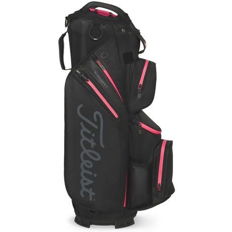 Titleist 2026 Cart 14 StaDry Waterproof Damen Cartbag, Black / Candy / Pink - Golflaedchen.de