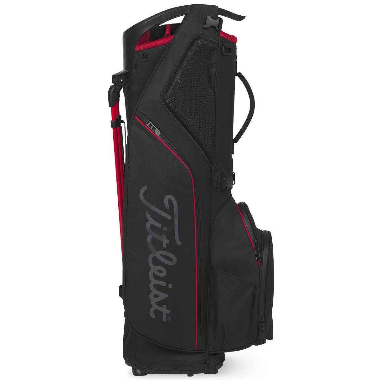 Titleist 2026 Hybrid 14 StaDry Waterproof Standbag, Schwarz / Rot - Golflaedchen.de