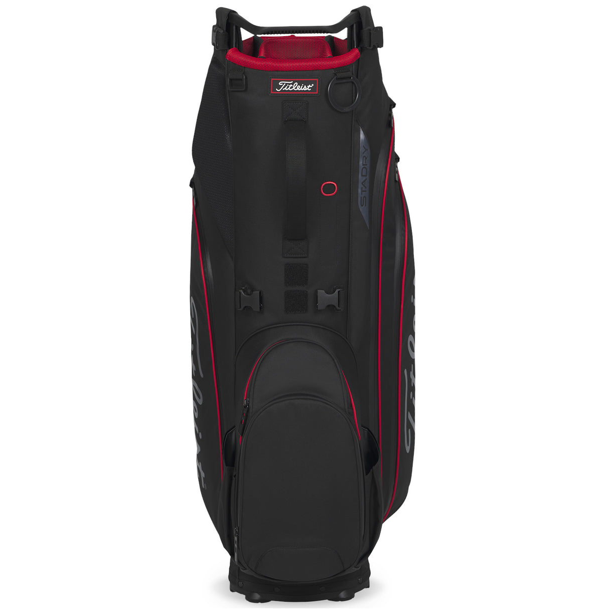Titleist 2026 Hybrid 14 StaDry Waterproof Standbag, Schwarz / Rot - Golflaedchen.de