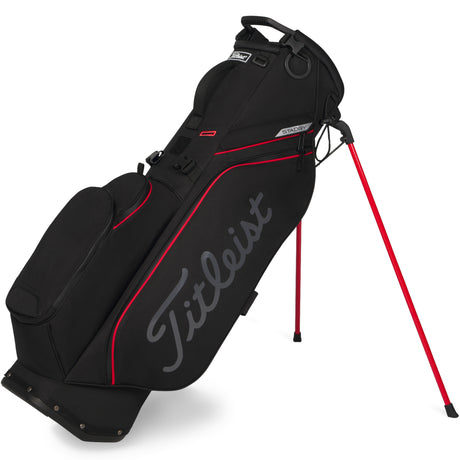 Titleist Players S4 StaDry Waterproof Standbag, Schwarz / Rot - Golflaedchen.de