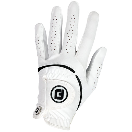 FootJoy WeatherSof Golfhandschuh, Weiß, Herren - Links getragen - Golflaedchen.de
