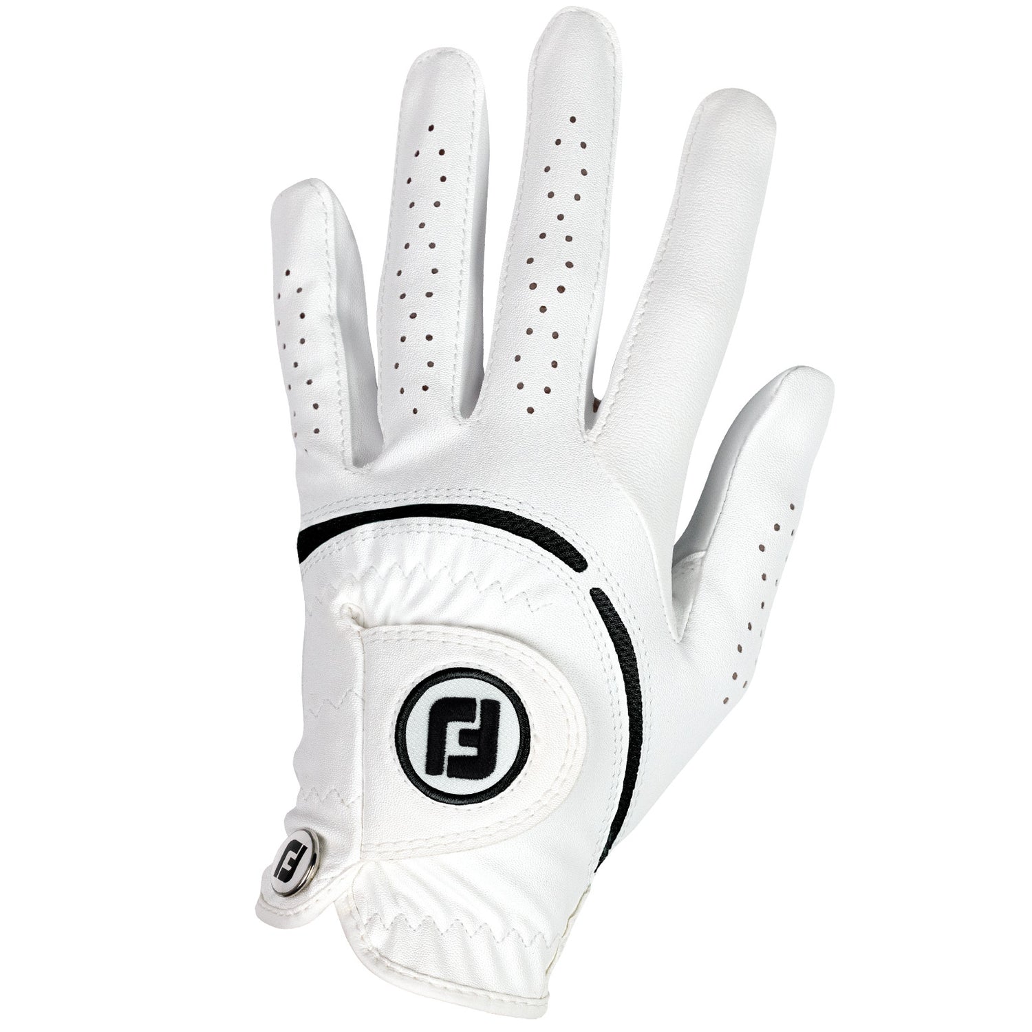 FootJoy WeatherSof Golfhandschuh, Weiß, Damen - Rechts getragen - Golflaedchen.de