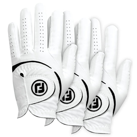 3er Pack FootJoy WeatherSof Golfhandschuh, Herren - Links getragen - Golflaedchen.de