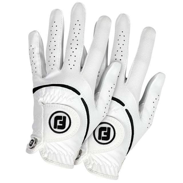 2er Pack FootJoy WeatherSof Golfhandschuh, Damen - Links getragen - Golflaedchen.de