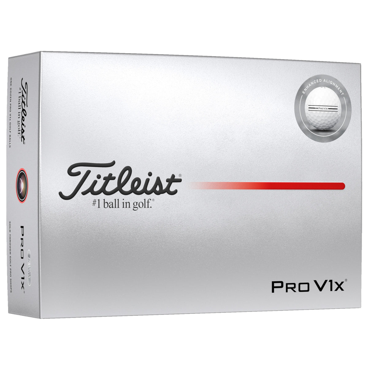 Titleist Pro V1x Alignment Golfbälle 2026, 12 Stück - Golflaedchen.de
