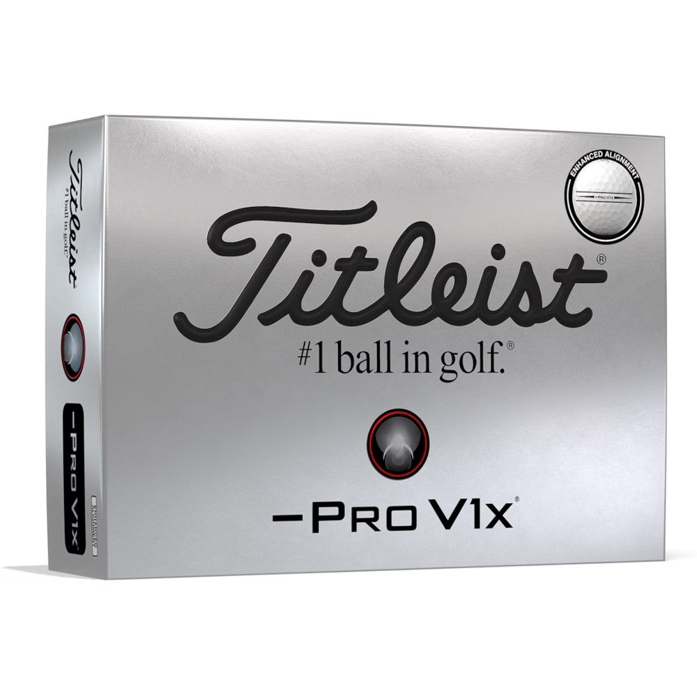 Titleist Pro V1x Left Dash Alignment Golfbälle 2026, 12 Stück - Golflaedchen.de