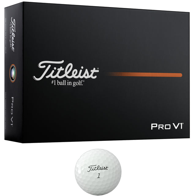 Titleist Pro V1 Golfbälle 2026, Alle Nummern , Weiß, 12 Stück - Golflaedchen.de