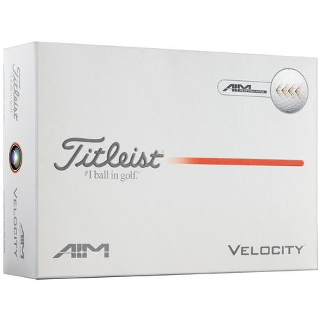Titleist 2026 Velocity AIM Performance Golfbälle, Weiß, 12 Stück - Golflaedchen.de