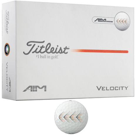 Titleist 2026 Velocity AIM Performance Golfbälle, Weiß, 12 Stück - Golflaedchen.de
