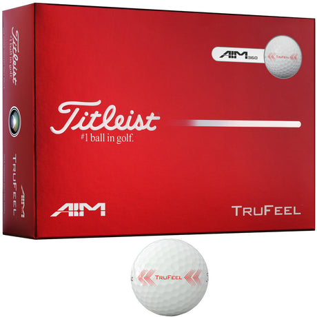 Titleist 2026 TruFeel AIM 360° Golfbälle, Weiß, 12 Stück - Golflaedchen.de
