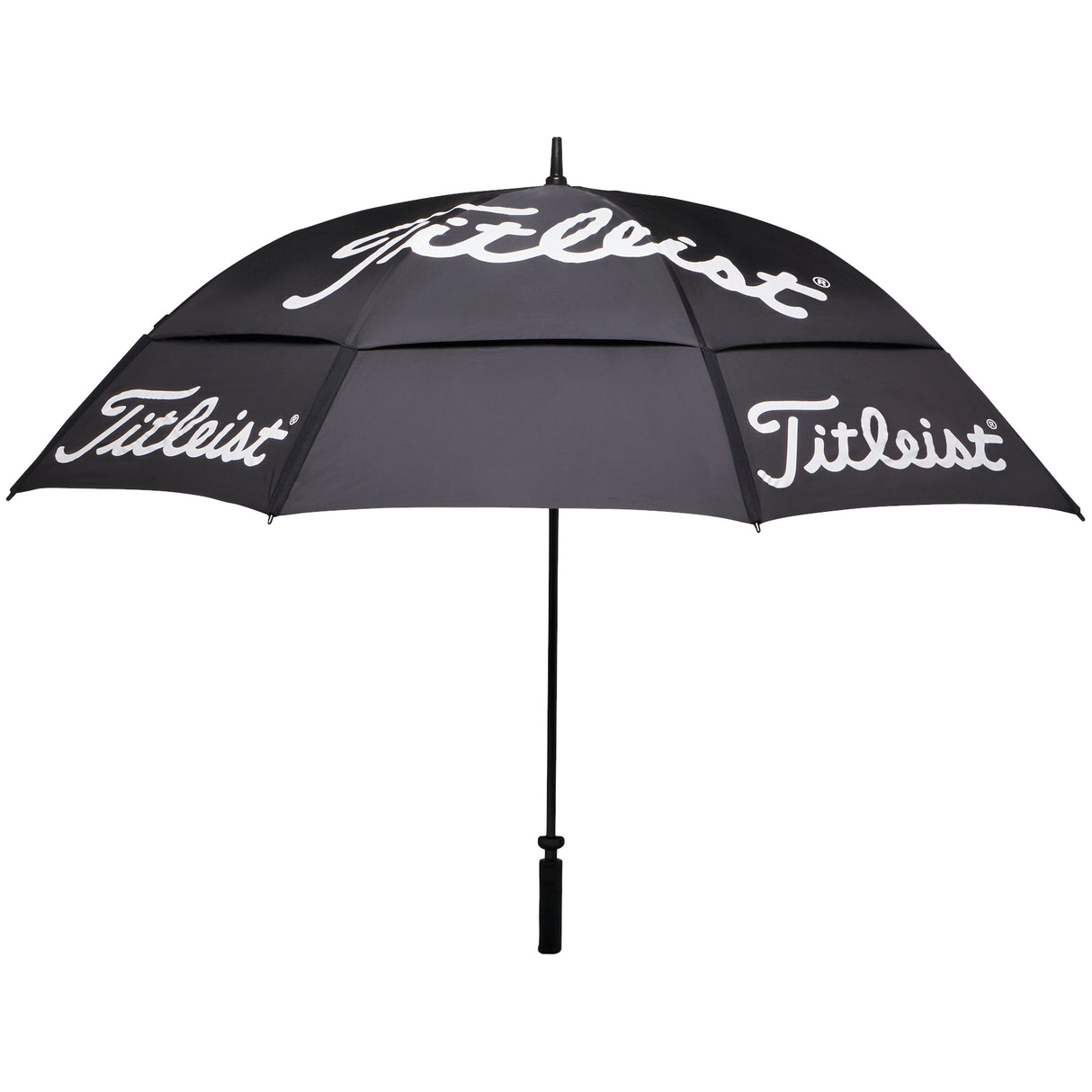 Titleist Tour Double Canopy Golf Regenschirm, Schwarz / Weiß - Golflaedchen.de