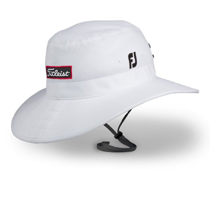 Titleist Tour Aussie Golf Sonnenhut, Weiß / Schwarz - Golflaedchen.de