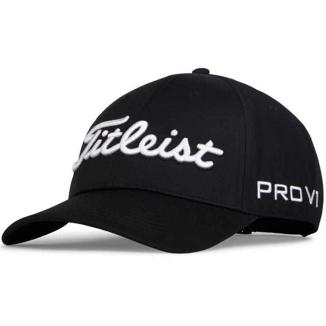 Titleist 2026 Tour Performance Herren Cap, Schwarz / Weiß - Golflaedchen.de