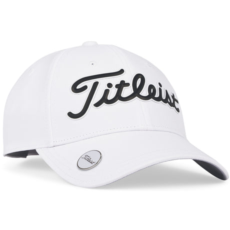 Titleist 2026 Players Performance Damen Ball Marker Cap, Weiß / Schwarz - Golflaedchen.de