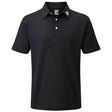 FootJoy Pique Solid Herren Golfshirt, Schwarz - Golflaedchen.de