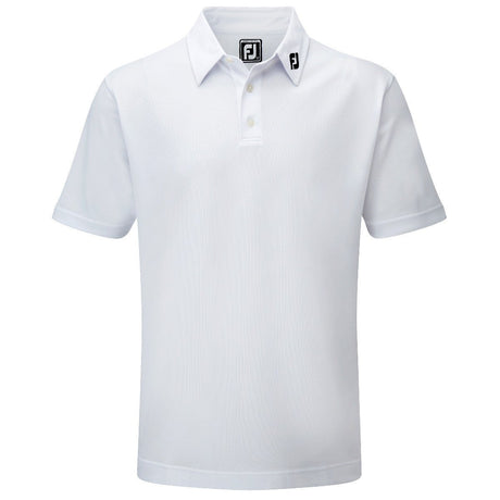 FootJoy Pique Solid Herren Golfshirt, Weiß - Golflaedchen.de